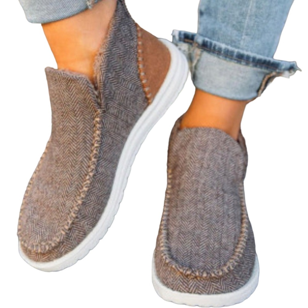 COPY - COPY - Women's Casual Slip-On Boots - Brown